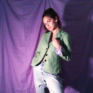 Green Wool J Crew Blazer
